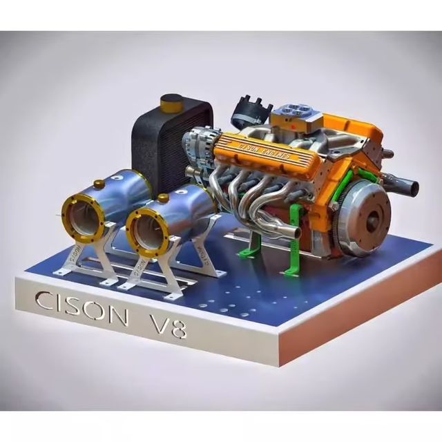 Gasoline OHV V8 Small-block Engine Model Kits